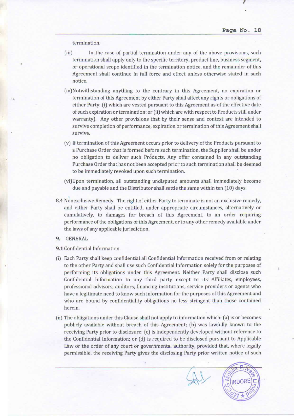 OPPO Online Channel Distribution Agreement - page 19
