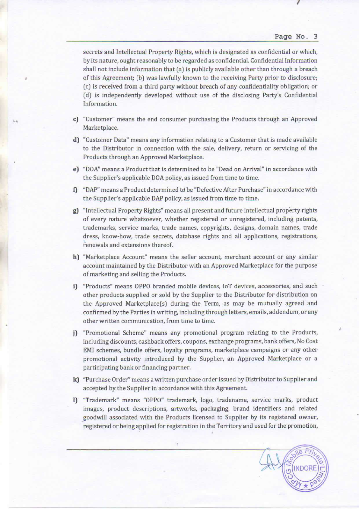 OPPO Online Channel Distribution Agreement - page 4