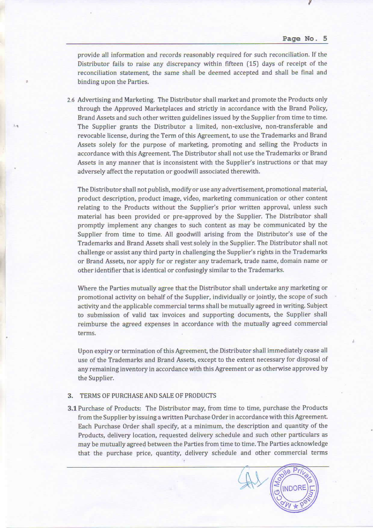 OPPO Online Channel Distribution Agreement - page 6
