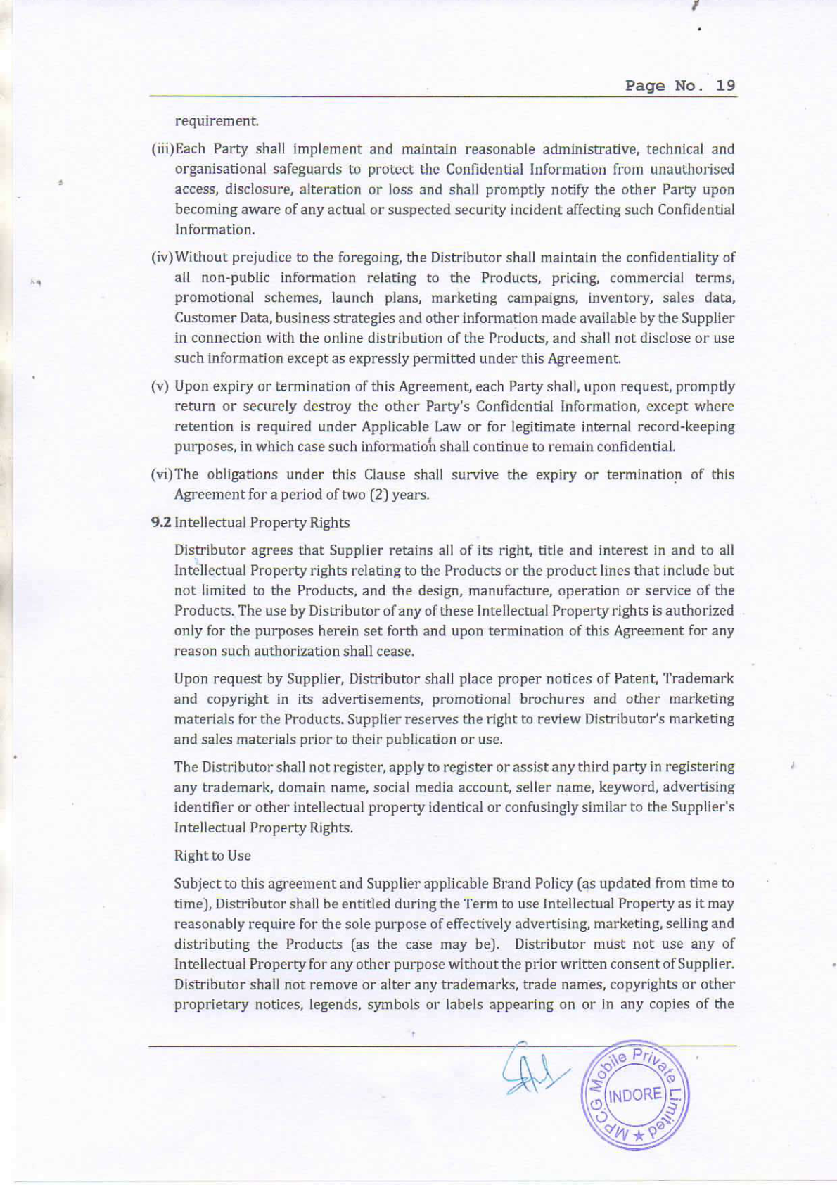 OPPO Online Channel Distribution Agreement - page 20